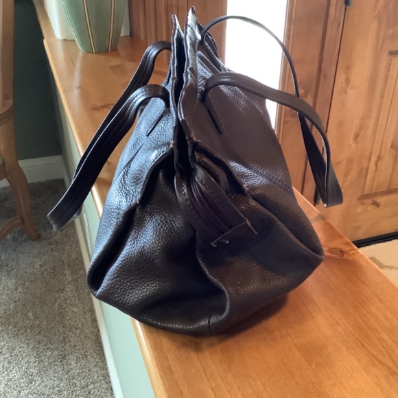 J Jill  Brown Leather Satchel - Picture 3 of 4